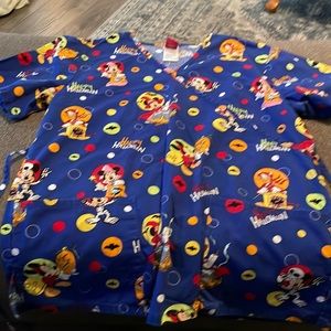 Disney Halloween Scrub Top